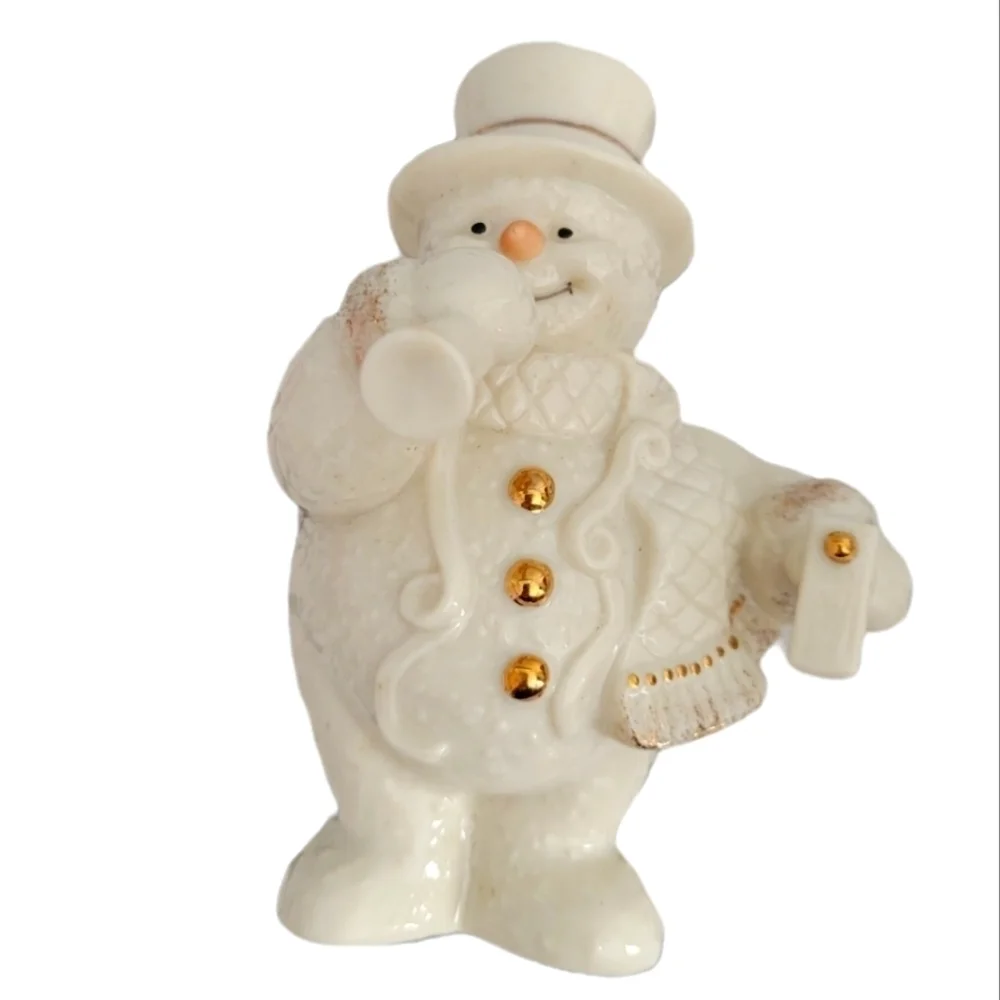 Lenox Snowman with Gold Trim from the Lenox Ivory Collection